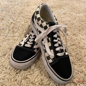 Black and white checkered vans